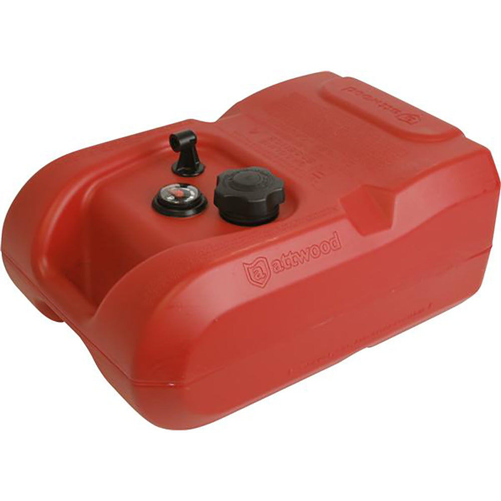 Attwood Portable Fuel Tank - 6 Gallon w/Gauge - Boat Gear USA