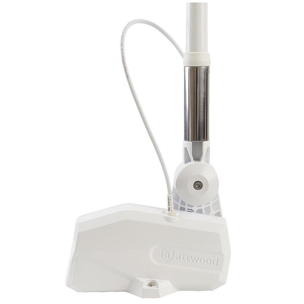 Attwood PowerBase Antenna - White Powered Fold-Down Antenna Base - Boat Gear USA