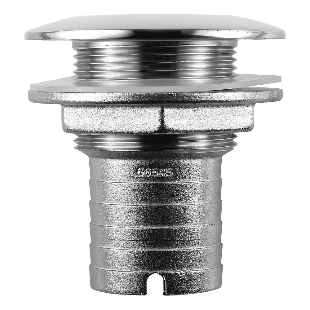 Attwood Stainless Steel Thru-Hull Short Straight Barbed - 1-1/2" Inner Diameter - Boat Gear USA