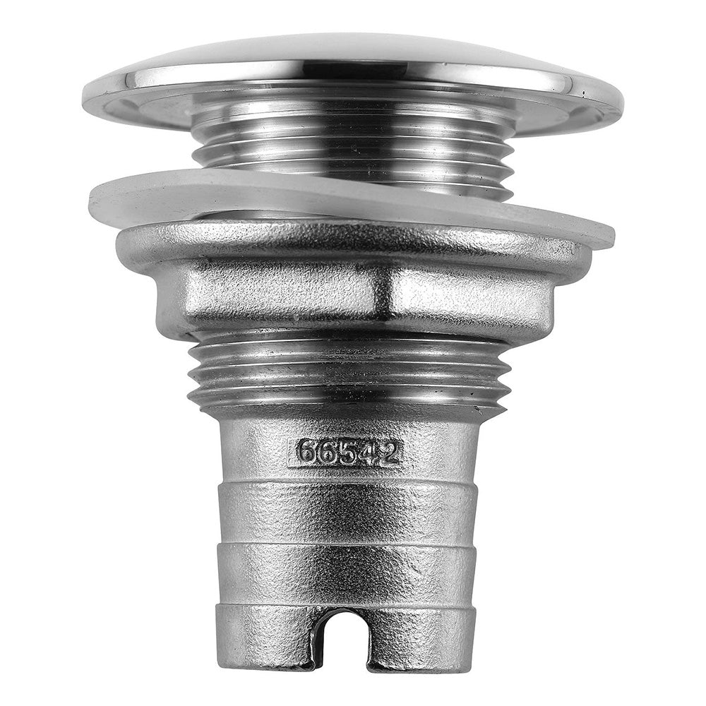 Attwood Stainless Steel Thru-Hull Short Straight Barbed - 1" Inner Diameter - Boat Gear USA