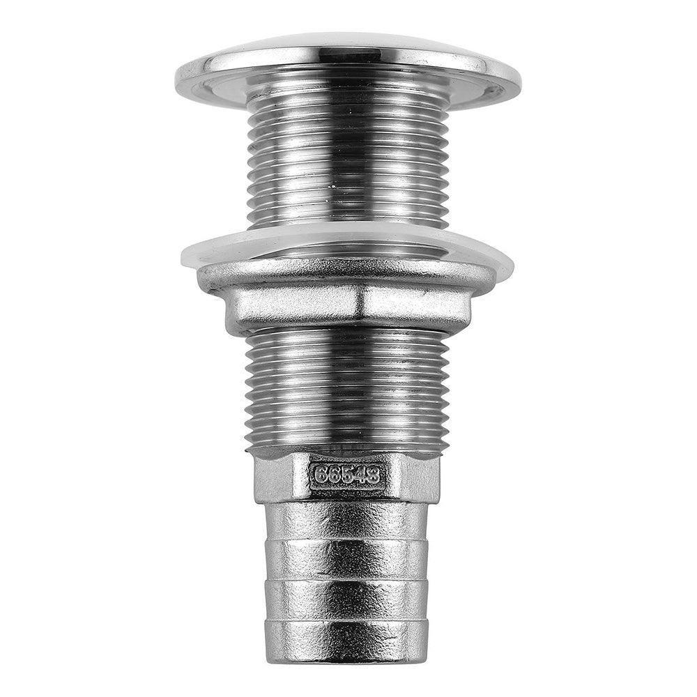 Attwood Stainless Steel Thru-Hull Standard Straight Barbed - 1" Inner Diameter - Boat Gear USA