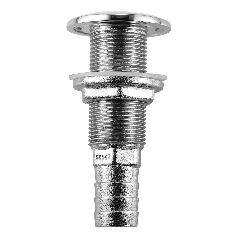 Attwood Stainless Steel Thru-Hull Standard Straight Barbed - 5/8" Inner Diameter - Boat Gear USA