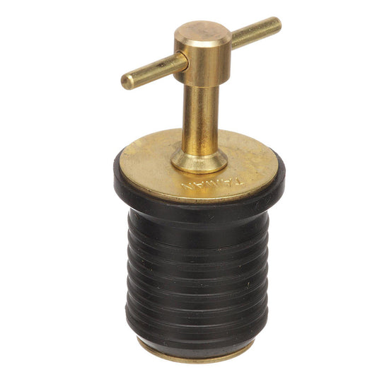 Attwood T-Handle Brass Drain Plug - 1" Diameter - Boat Gear USA