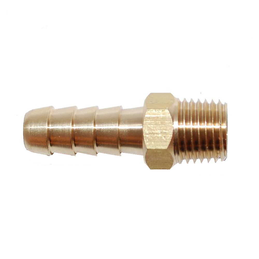 Attwood Universal Brass Fuel Hose Fitting - 1/4" NPT x 5/16" Barb - Boat Gear USA