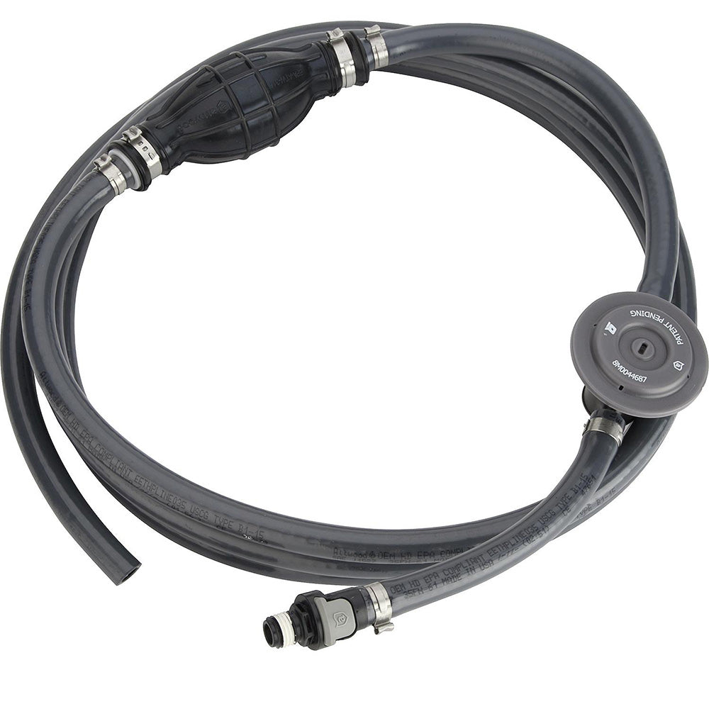 Attwood Universal Fuel Line Kit - 3/8" Dia. x 12' Length w/Sprayless Connectors & Fuel Demand Valve - Boat Gear USA