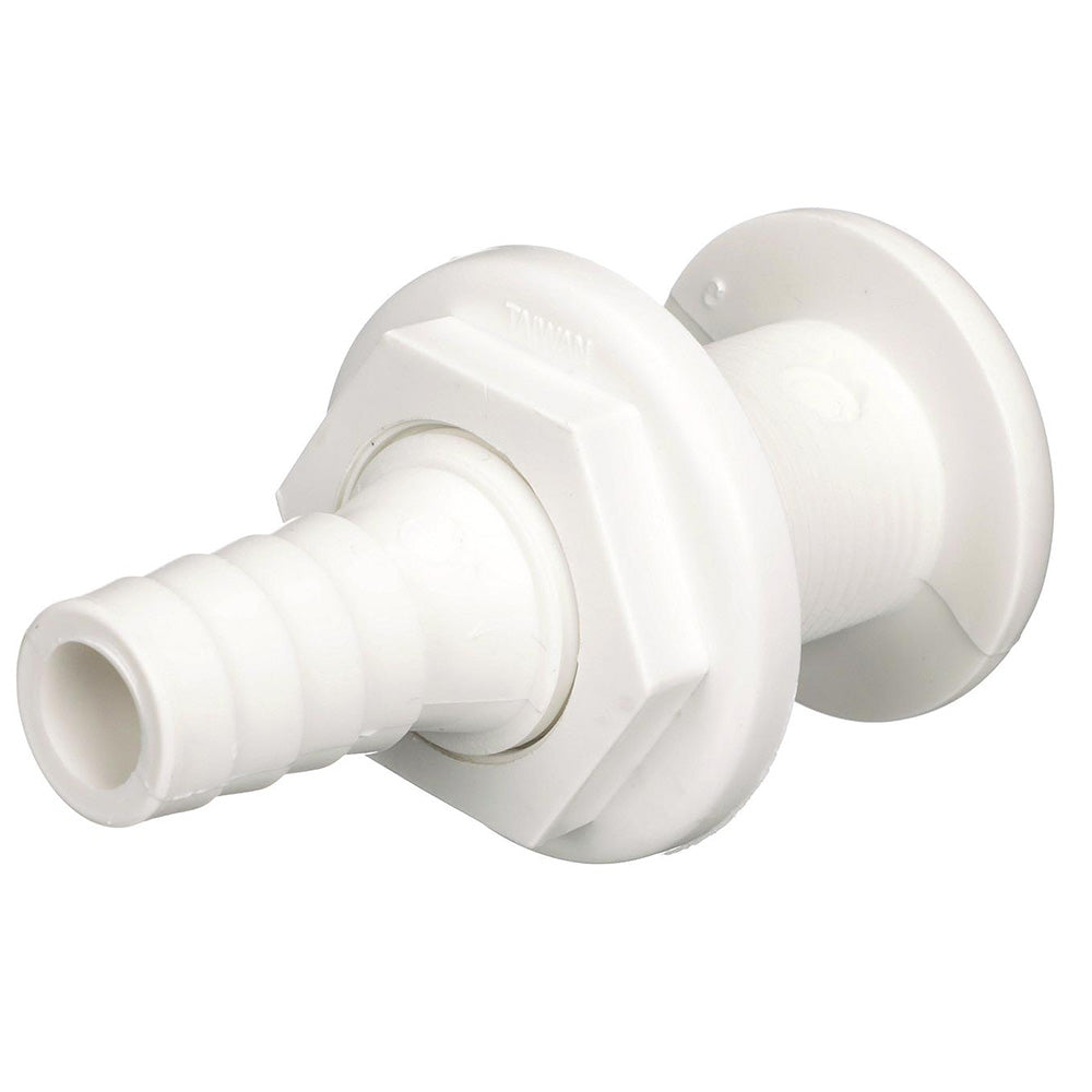 Attwood White Plastic Thru-Hull Fitting - 3/4" Inner Diameter - Boat Gear USA