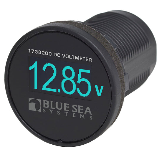 Blue Sea 1733200 Mini OLED Voltmeter - Blue - Boat Gear USA