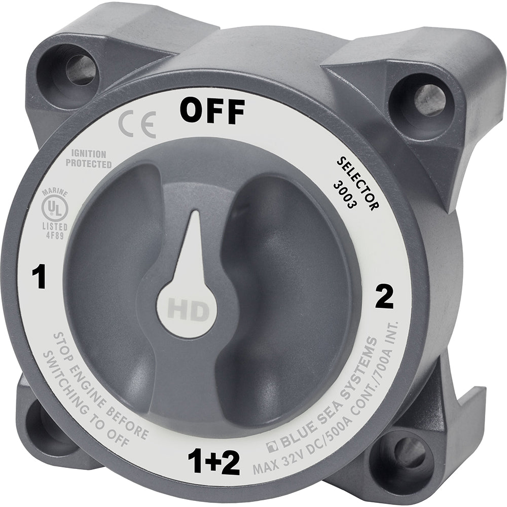 Blue Sea 3003 HD-Series Battery Switch Selector w/Alternator Field Disconnect - Boat Gear USA