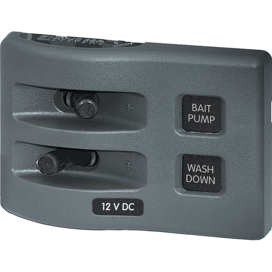 Blue Sea 4303 WeatherDeck® 12V DC Waterproof Switch Panel - 2 Position - Boat Gear USA