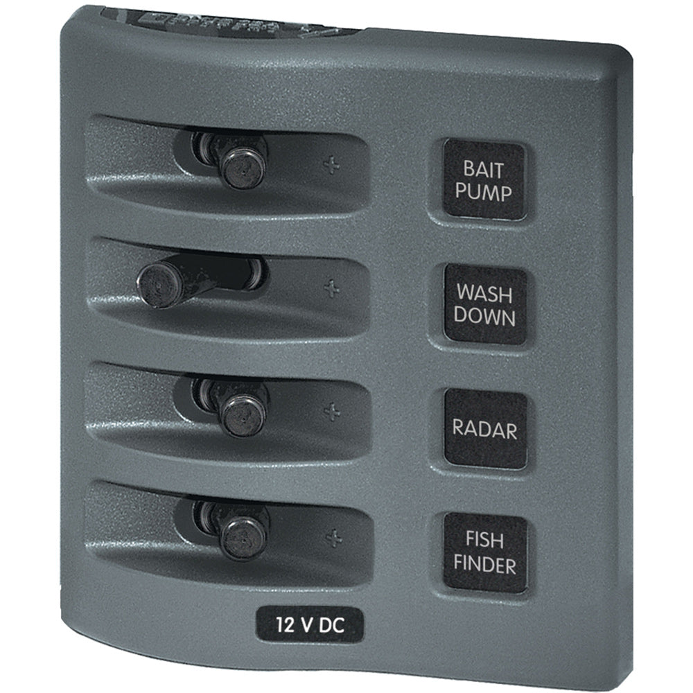 Blue Sea 4305 WeatherDeck® 12V DC Waterproof Switch Panel - 4 Posistion - Boat Gear USA