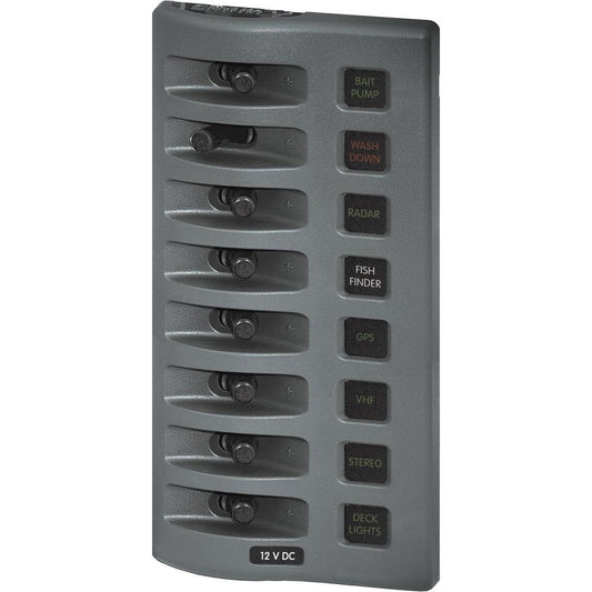 Blue Sea 4308 WeatherDeck Water Resistant Fuse Panel - 8 Position - Grey - Boat Gear USA