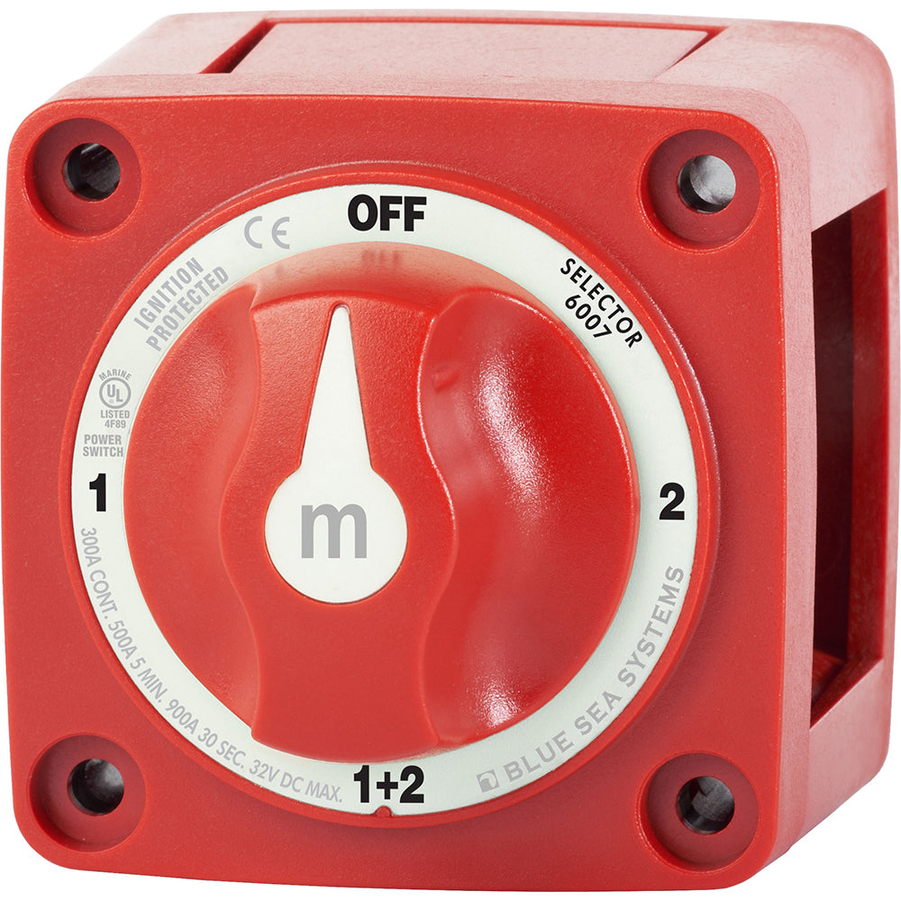 Blue Sea 6007 m-Series (Mini) Battery Switch Selector Four Position Red - Boat Gear USA