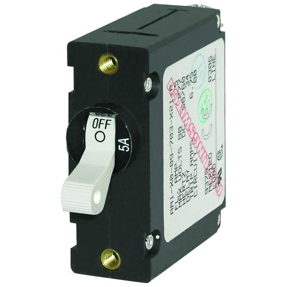 Blue Sea 7202 AC/DC Single Pole Magnetic World Circuit Breaker - 5AMP - Boat Gear USA