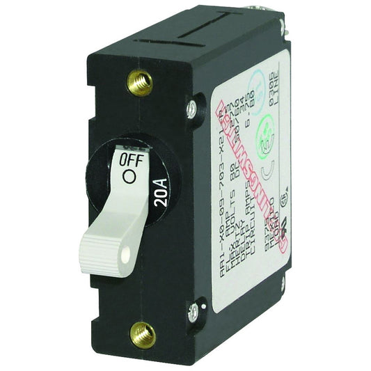 Blue Sea 7214 AC/DC Single Pole Magnetic World Circuit Breaker - 20AMP - Boat Gear USA