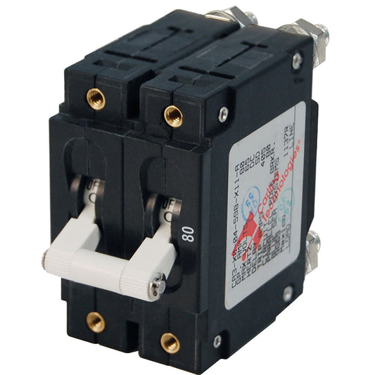 Blue Sea 7256 C-Series Double Pole Circuit Breaker - 80A - Boat Gear USA