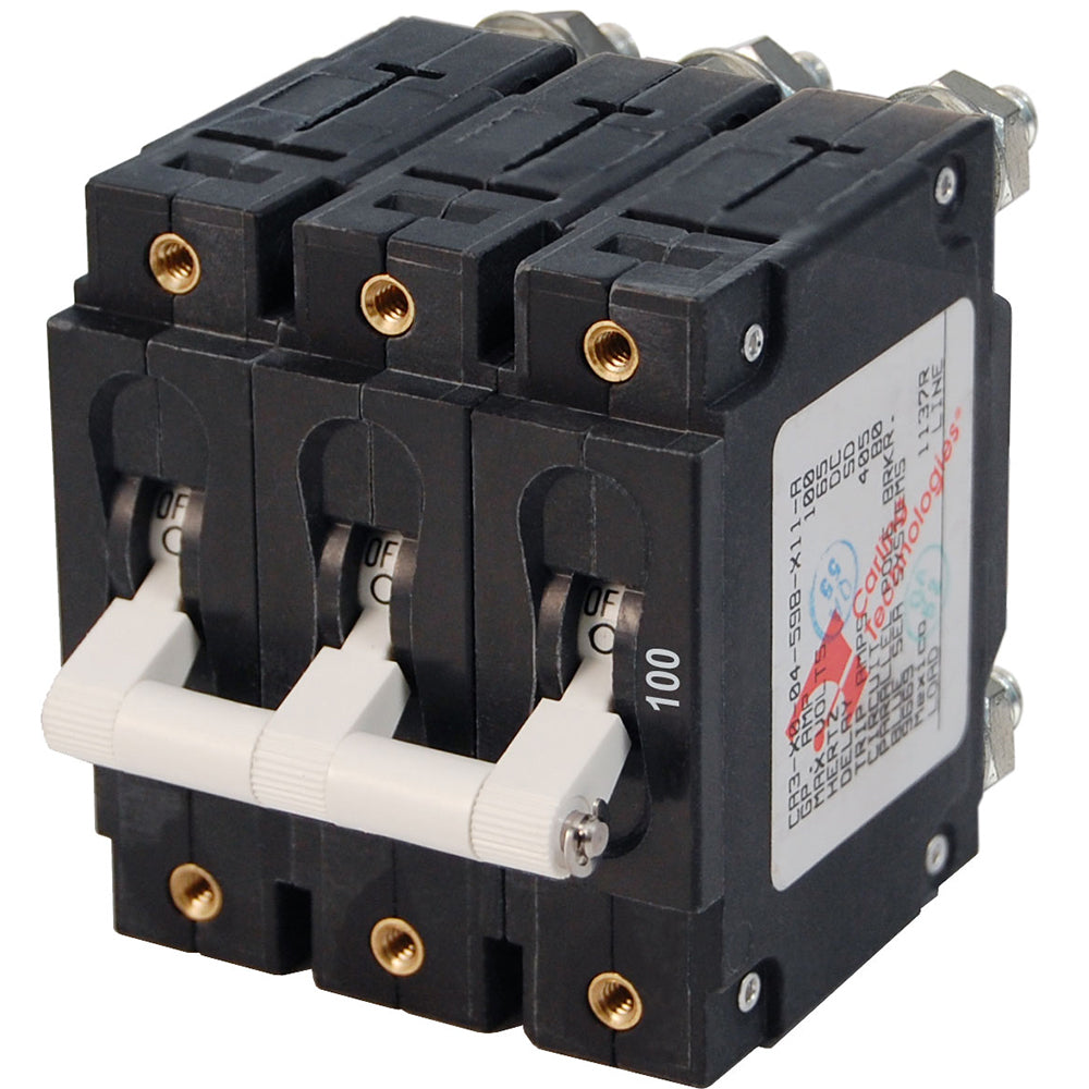 Blue Sea 7290 C-Series Triple Pole Circuit Breaker - 100A - Boat Gear USA