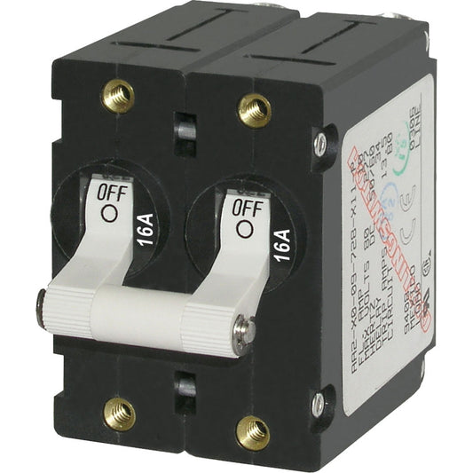 Blue Sea 7294 A-Series Double Pole Toggle - 16A - White - Boat Gear USA