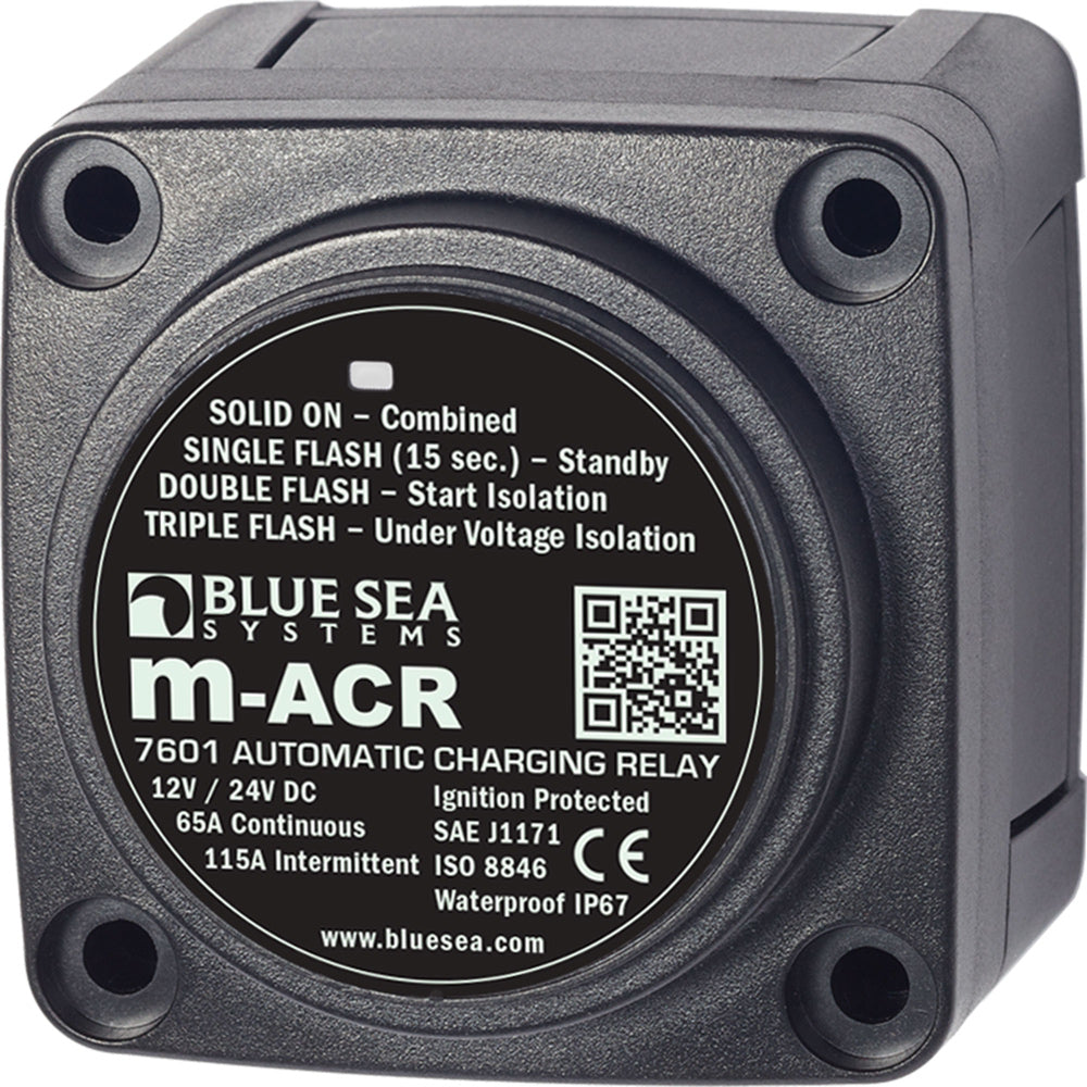 Blue Sea 7601 DC Mini ACR Automatic Charging Relay - 65 Amp - Boat Gear USA