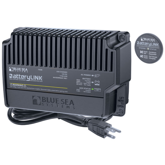 Blue Sea 7608 BatteryLink® Charger (North America) - 12V - 20Amp - 2 Bank - Boat Gear USA