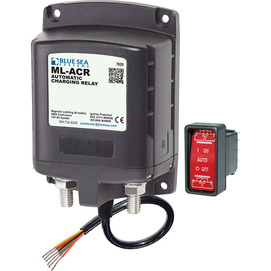 Blue Sea 7620 ML-Series Automatic Charging Relay (Magnetic Latch) 12VDC - Boat Gear USA