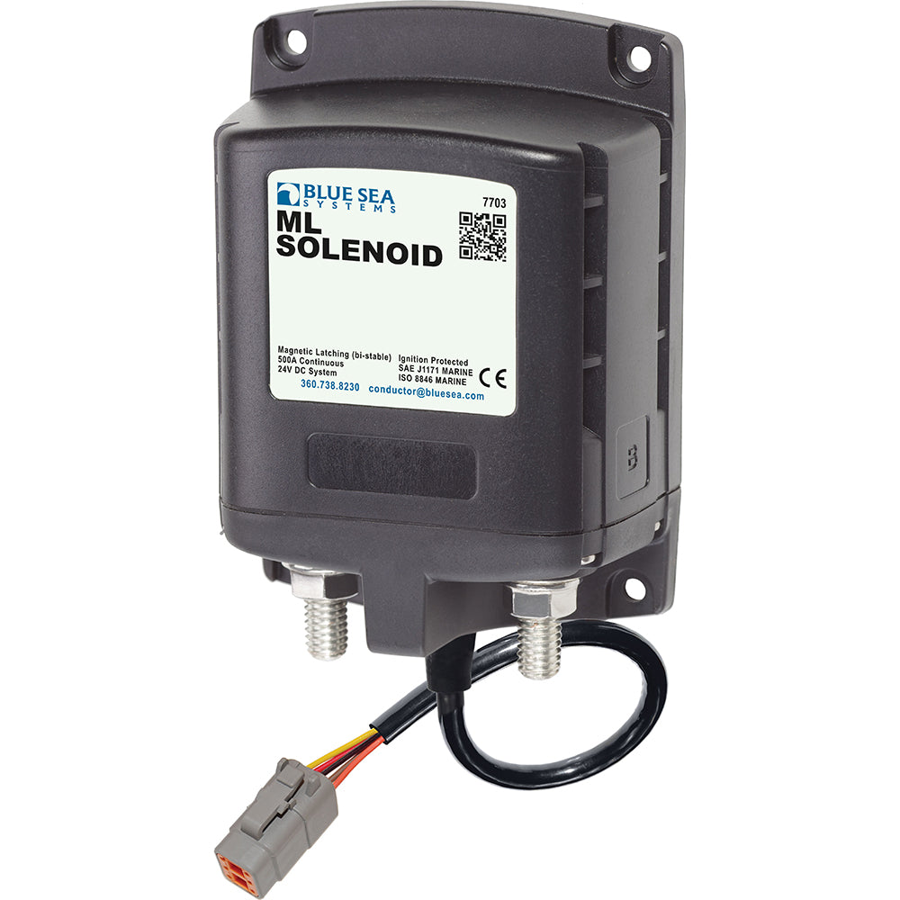 Blue Sea 7703100 ML Solenoid 24V 500A w/Deutsch Connector - Boat Gear USA