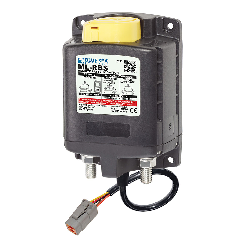 Blue Sea 7713100 ML-RBS Remote Battery Switch w/Manual Control Auto Release & Deutsch Connector - 12V - Boat Gear USA