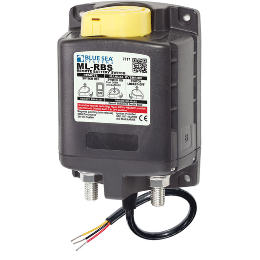 Blue Sea 7717 ML-RBS Remote Battery Switch w/Manual Control Auto-Release - 24V - Boat Gear USA