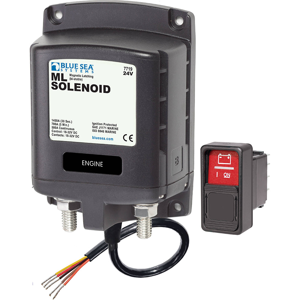 Blue Sea 7719 - ML-Series Solenoid Switch - Stripped Wire - 24V - Boat Gear USA