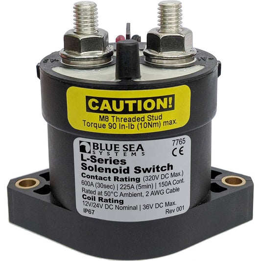 Blue Sea 7765 L-Series Solenoid Switch - 150A - 12/24V DC - Boat Gear USA
