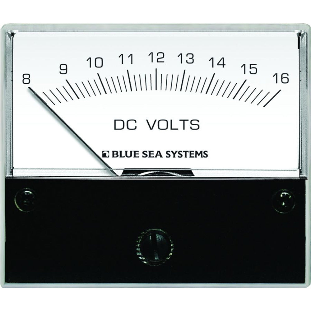 Blue Sea 8003 DC Analog Voltmeter - 2-3/4" Face, 8-16 Volts DC - Boat Gear USA