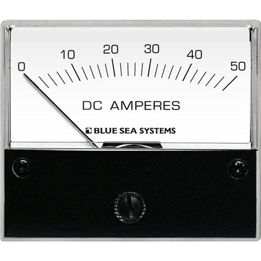 Blue Sea 8022 DC Analog Ammeter - 2-3/4 Face, 0-50 AMP DC - Boat Gear USA