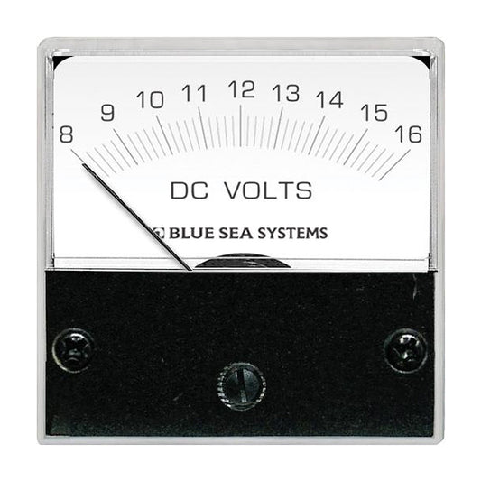 Blue Sea 8028 DC Analog Micro Voltmeter - 2" Face, 8-16 Volts DC - Boat Gear USA