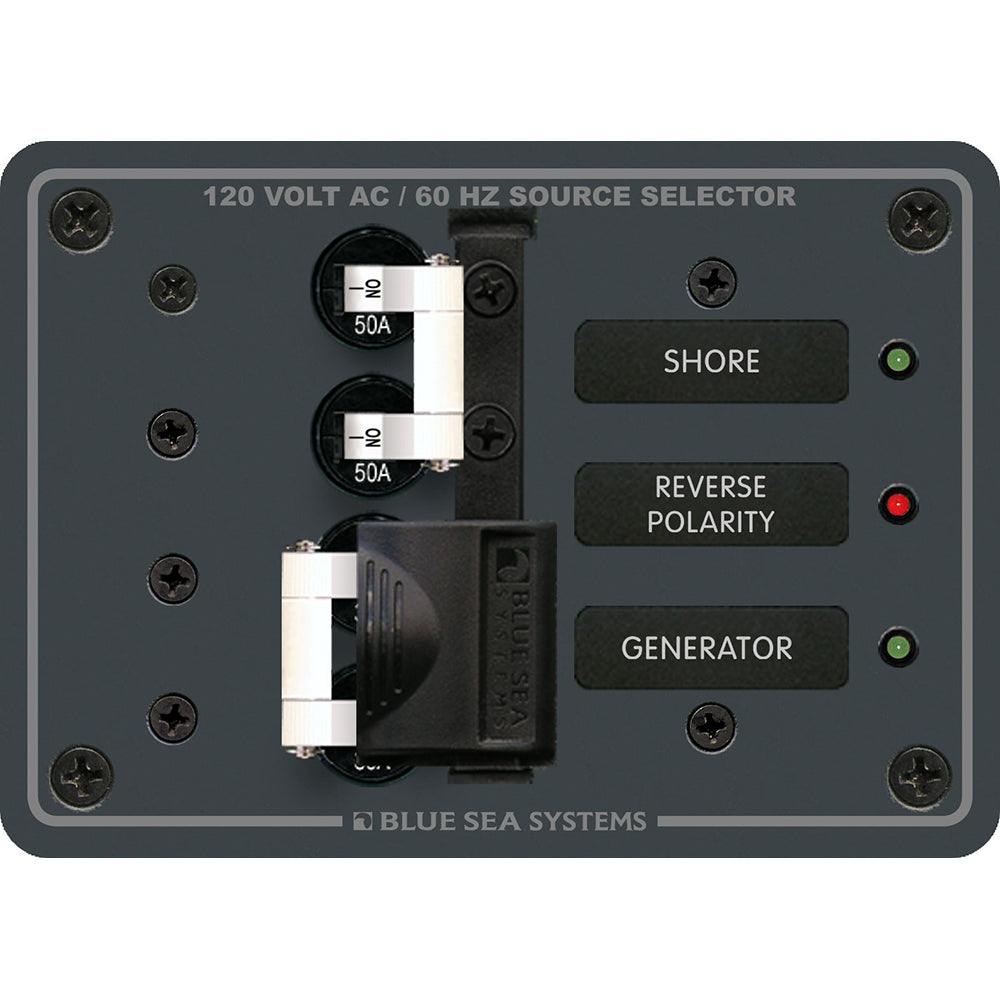 Blue Sea 8061 AC Toggle Source Selector 120V AC - 50AMP - Boat Gear USA