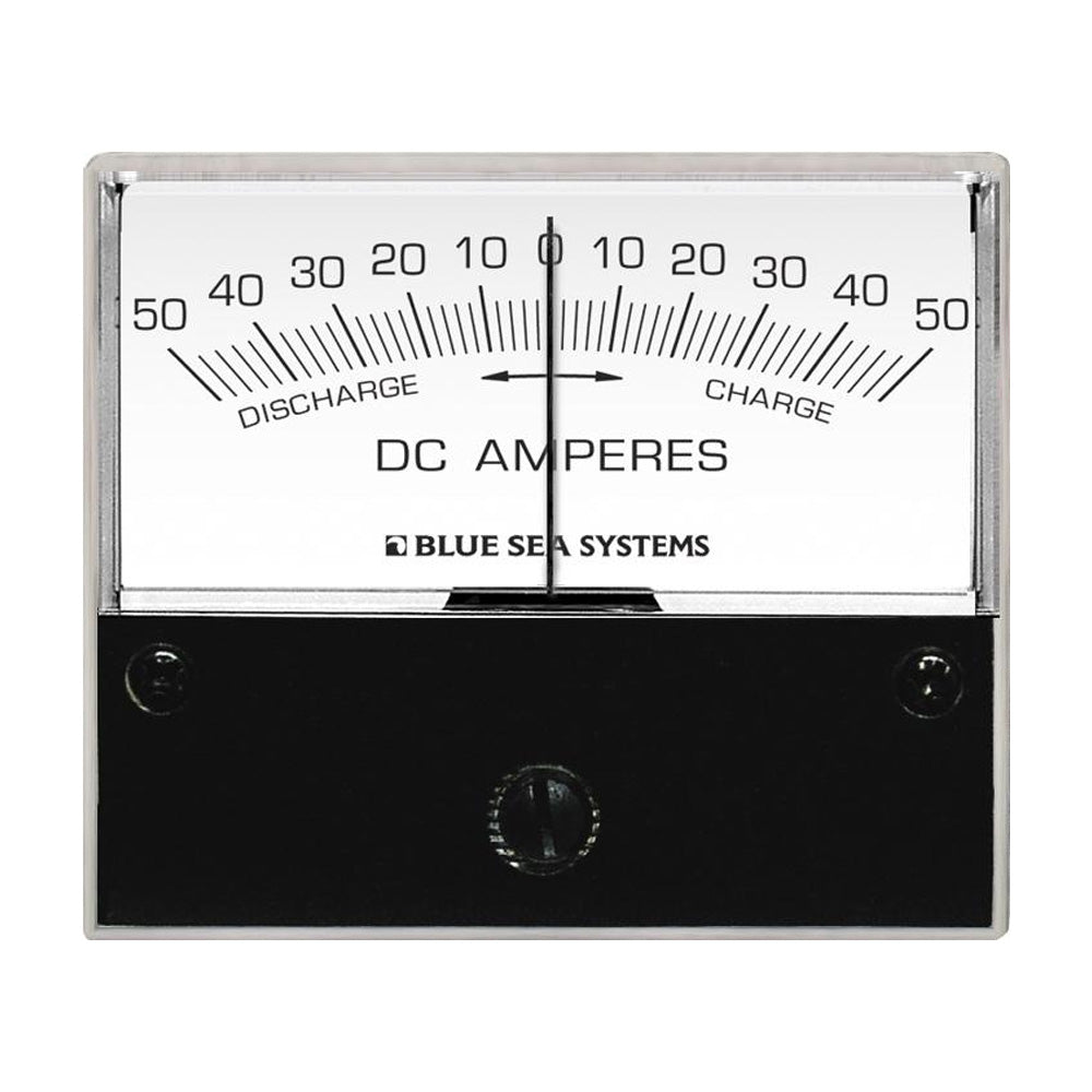 Blue Sea 8252 DC Zero Center Analog Ammeter - 2-3/4" Face, 50-0-50 Amperes DC - Boat Gear USA