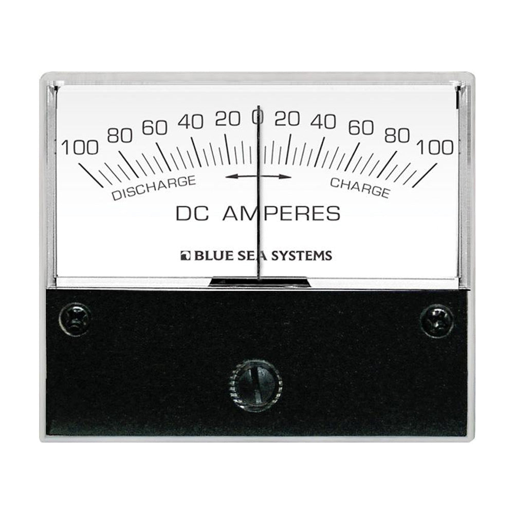 Blue Sea 8253 DC Zero Center Analog Ammeter - 2-3/4" Face, 100-0-100 Amperes DC - Boat Gear USA