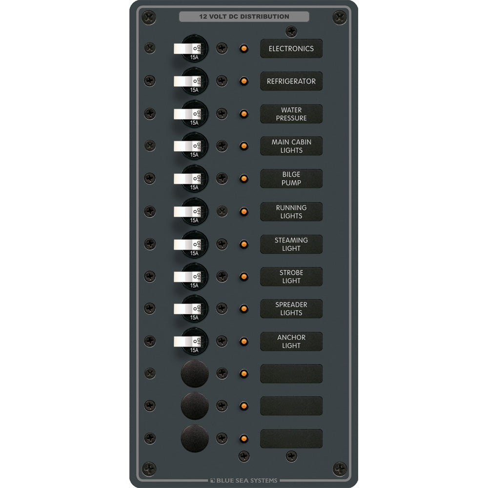 Blue Sea 8376 Panel DC 13 Position Vertical - Boat Gear USA