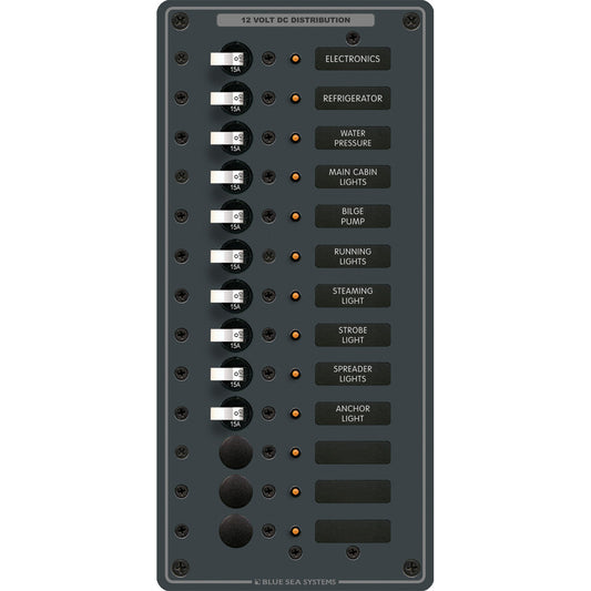 Blue Sea 8376 Panel DC 13 Position Vertical - Boat Gear USA