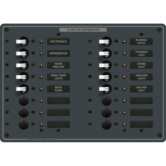 Blue Sea 8377 Panel DC 16 Position - Boat Gear USA