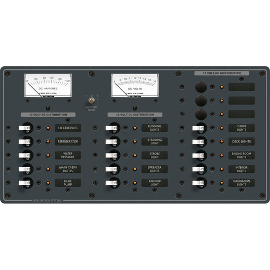 Blue Sea 8378 DC 18 Position Panel - White - Boat Gear USA