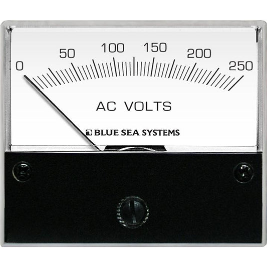 Blue Sea 9354 AC Analog Voltmeter 0-250 Volts AC - Boat Gear USA