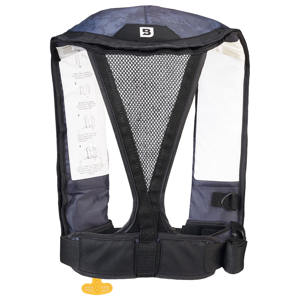 Bluestorm Atmos 40 Auto Type II Inflatable PFD - Apex Black - Boat Gear USA