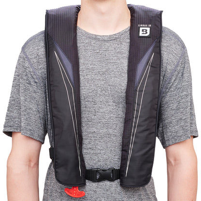 Bluestorm Cirrus 26 Auto/Manual Type V Inflatable PFD - Apex Black - Boat Gear USA