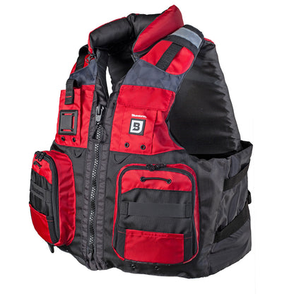 Bluestorm Classic Adult Fishing Life Jacket - Nitro Red - S/M - Boat Gear USA