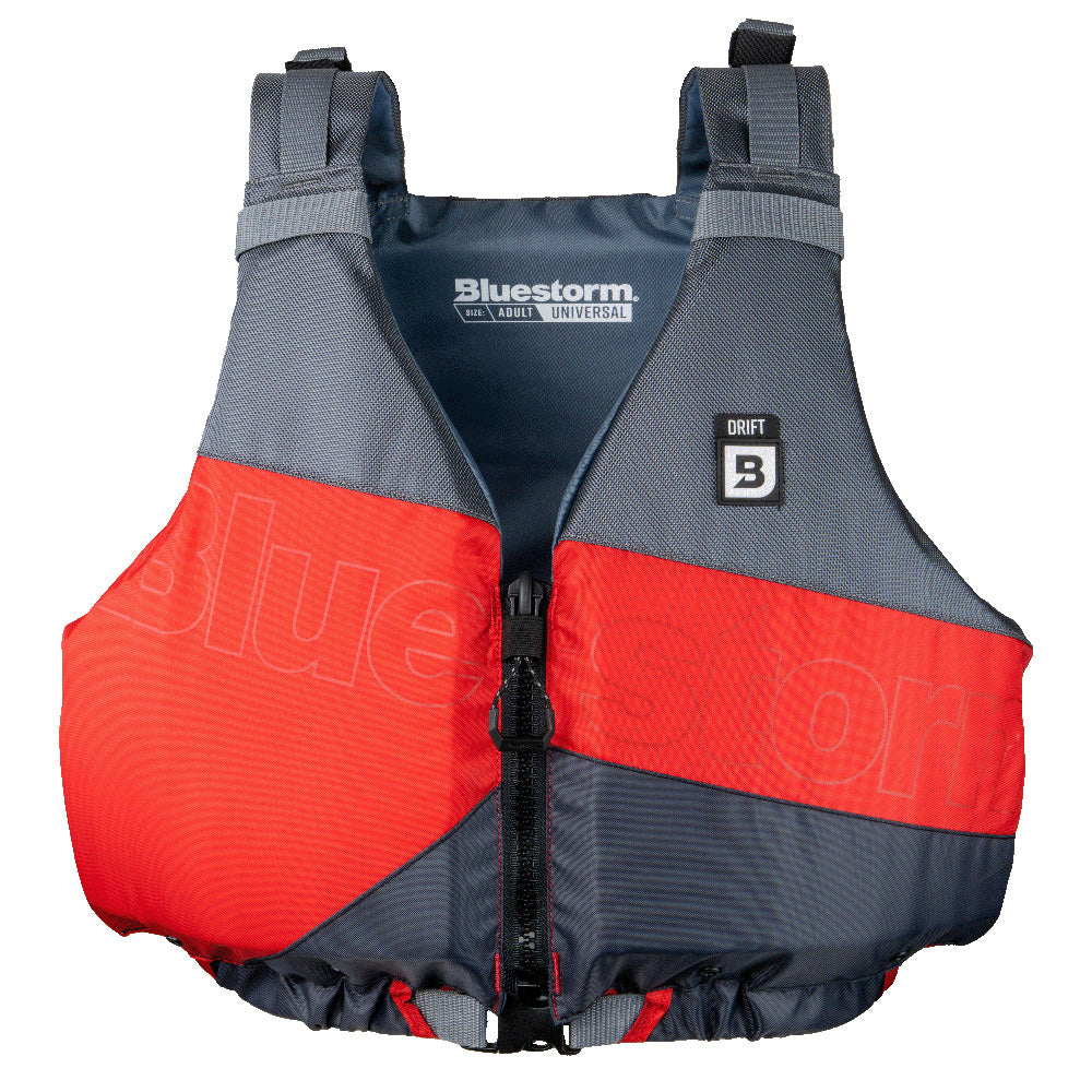 Bluestorm Drift Adult Universal Paddling Vest - Nitro Red - Boat Gear USA