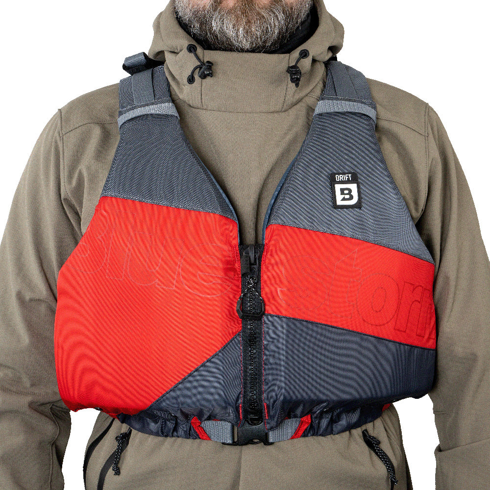 Bluestorm Drift Adult Universal Paddling Vest - Nitro Red - Boat Gear USA