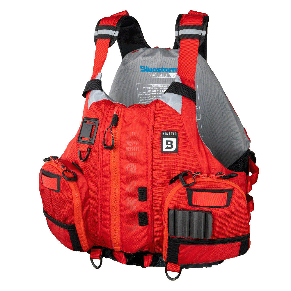 Bluestorm Kinetic Kayak Fishing Vest - Nitro Red - 2XL/3XL - Boat Gear USA