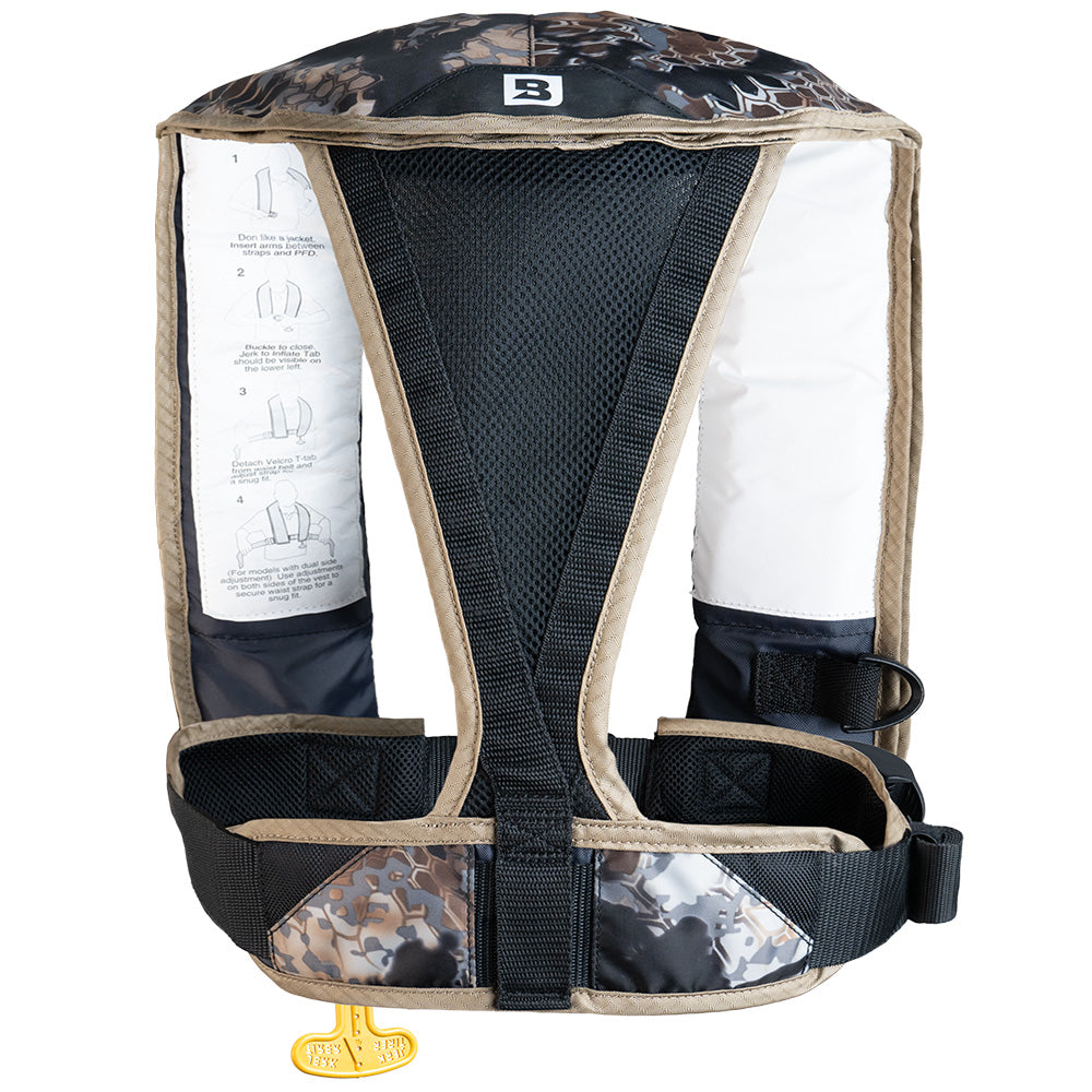 Bluestorm Kryptek Atmos 40 Auto Type II Inflatable PFD - Obscura Skyfall - Boat Gear USA
