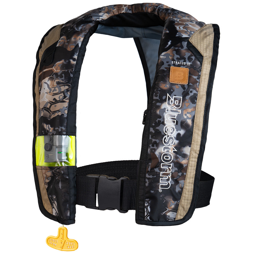Bluestorm Kryptek Stratus 35 Auto Type II Inflatable PFD - Obscura Skyfall - Boat Gear USA