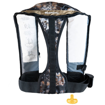 Bluestorm Kryptek Stratus 35 Auto Type II Inflatable PFD - Obscura Skyfall - Boat Gear USA