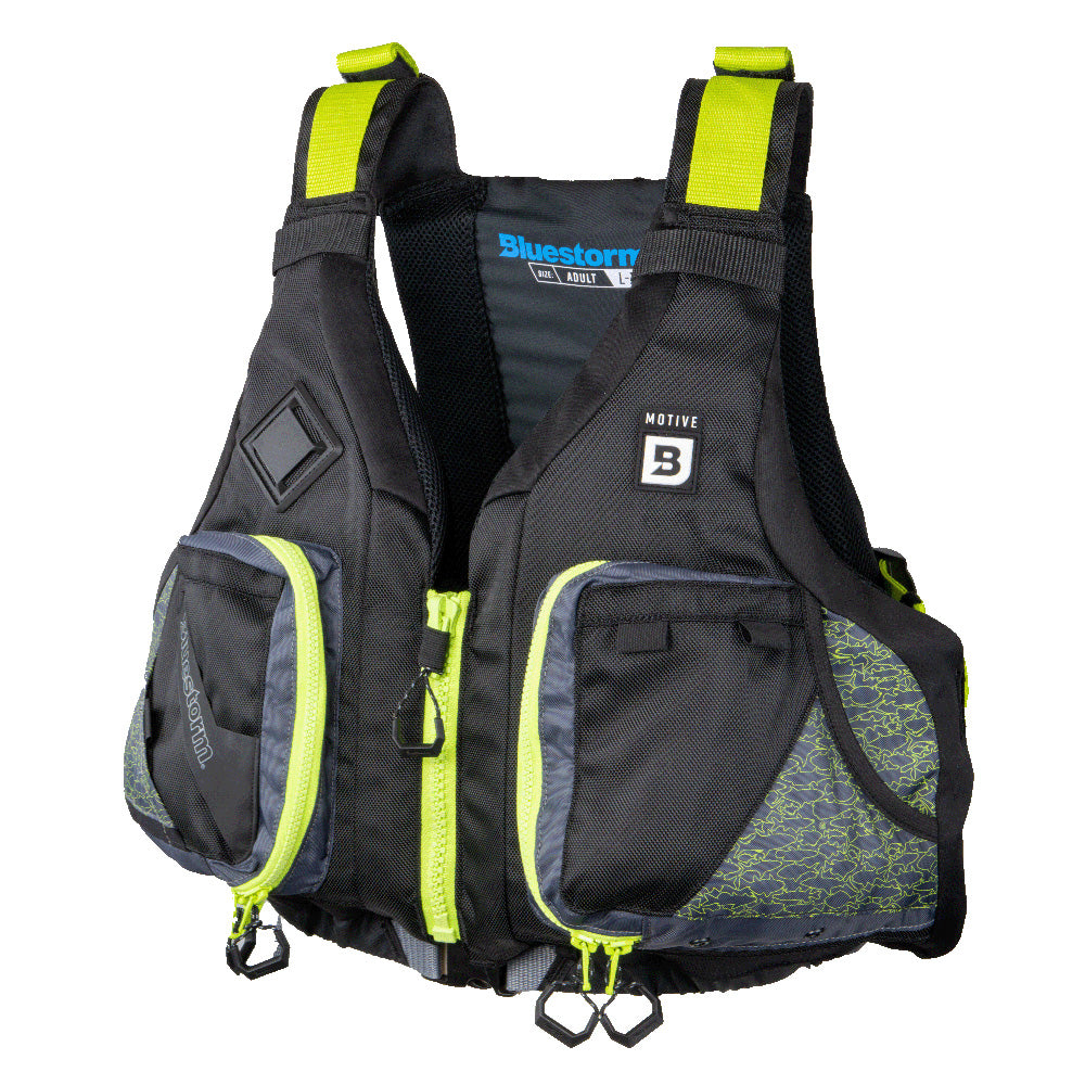 Bluestorm Motive Kayak Fishing Vest - Hi-Vis - 2XL/3XL - Boat Gear USA